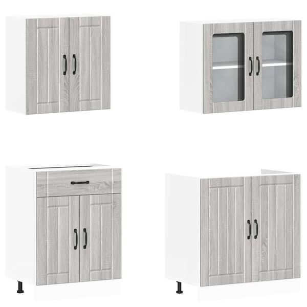 vidaXL &Sigma;&epsilon;&tau; &Nu;&tau;&omicron;&upsilon;&lambda;&alpha;&pi;&iota;ώ&nu; &Kappa;&omicron;&upsilon;&zeta;ί&nu;&alpha;&sigmaf; 4 &Tau;&epsilon;&mu;&alpha;&chi;ί&omega;&nu; "Lucca" &Gamma;&kappa;&rho;&iota; &alpha;&pi;ό &Tau;&epsilon;&chi;&nu;&eta;&tau;ό &Xi;ύ&lambda;&omicron; Sonoma