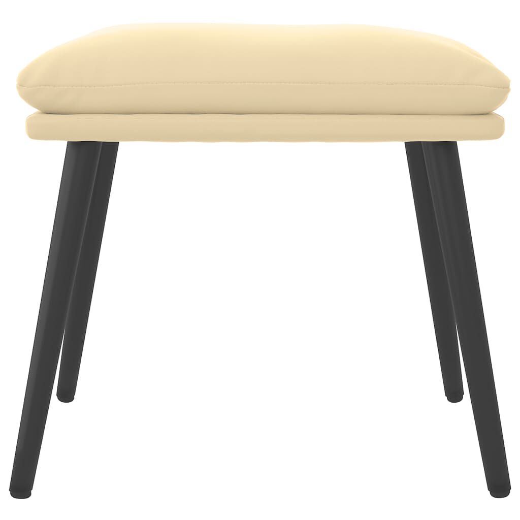 vidaXL Υποπόδιο Κρεμ 45x29,5x35 εκ. Βελούδινο