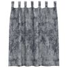 vidaXL Κουρτίνα με κουρτίνες 2 pcs Ασημί Γκρι 140 x 140 cm Βελούδο