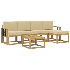 vidaXL &Sigma;&epsilon;&iota;&rho;ά &Kappa;&alpha;&nu;&alpha;&pi;έ &Epsilon;&xi;&omega;&tau;&epsilon;&rho;&iota;&kappa;&omicron;ύ &mu;&epsilon; &mu;&alpha;&xi;&iota;&lambda;ά&rho;&iota; 6 pcs &Lambda;&epsilon;&upsilon;&kappa;ό &kappa;&alpha;&iota; &Mu;&pi;&epsilon;&zeta;