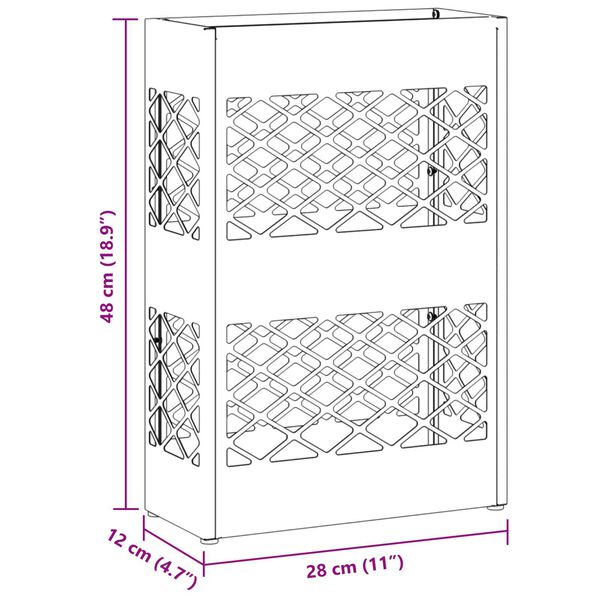 vidaXL Σταντ Ομπρέλας Μαύρο - 28x12x41 εκ. Χάλυβας