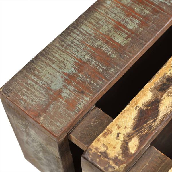 vidaXL Τραπεζάκι Σαλονιού με 4 Ροδάκια από Μασίφ Ανακυκλωμένο Ξύλο