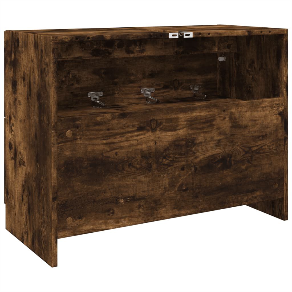 vidaXL Ντουλάπι Νιπτήρα Καπνιστή Δρυς 78x37x59 εκ. Επεξεργασμένο Ξύλο
