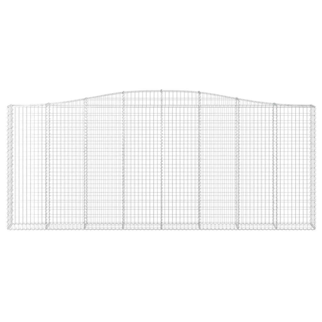 vidaXL Συρματοκιβώτια Τοξωτά 7 τεμ. 400x30x160/180 εκ. Γαλβαν. Ατσάλι