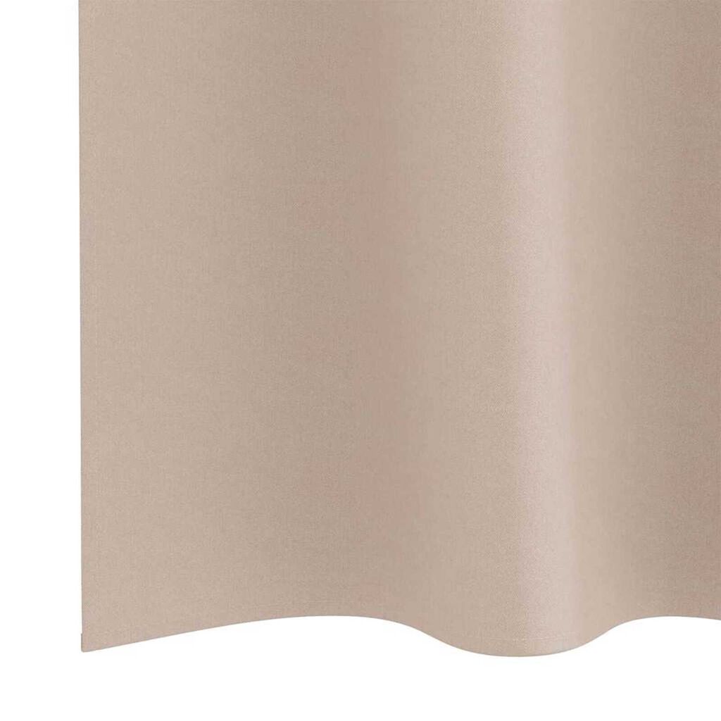 vidaXL Κουρτίνες με κουρτίνες 2 pcs Taupe Πολυεστέρας