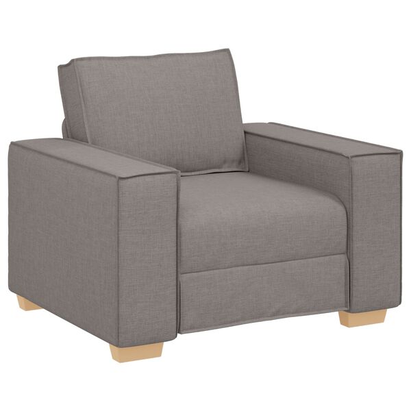 vidaXL Σετ Καναπέ με μαξιλάρι 3 pcs Taupe 220 x 78 x 84 εκ. ύφασμα
