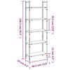 vidaXL Βιβλιοθήκη 5 Επιπέδων Μαύρη 60,5x24x166,5 εκ. Επεξεργ. Ξύλο