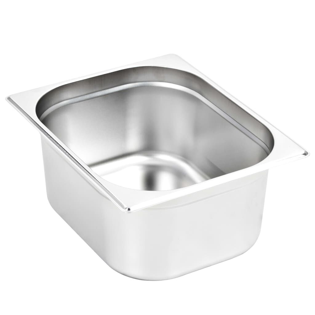 vidaXL Λεκάνες Gastronorm 2 τεμ. GN 1/2 150 χιλ. από Ανοξείδωτο Ατσάλι