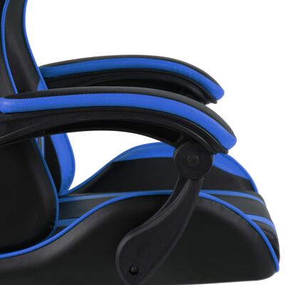 vidaXL Καρέκλα Racing Μαύρο / Μπλε από Συνθετικό Δέρμα