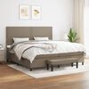 vidaXL &Kappa;&rho;&epsilon;&beta;ά&tau;&iota; Boxspring &mu;&epsilon; &Sigma;&tau;&rho;ώ&mu;&alpha; Taupe 200x200 &epsilon;&kappa;. &Upsilon;&phi;&alpha;&sigma;&mu;ά&tau;&iota;&nu;&omicron;