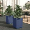 vidaXL Ζαρντινιέρες 2 τεμ. Μπλε Γκρι 30x30x37 εκ. από Πολυπροπυλένιο