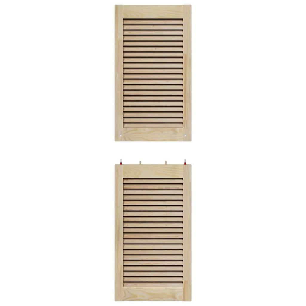 vidaXL Πόρτες Ντουλάπας με πόρτα 4 pcs Καφέ 140.5 x 39.5 x 2.1 εκ