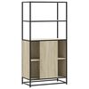 vidaXL Highboard &Delta;&rho;&upsilon;&sigmaf; sonoma 68x35x139 cm &Epsilon;&pi;&epsilon;&xi;&epsilon;&rho;&gamma;&alpha;&sigma;&mu;έ&nu;&omicron; &xi;ύ&lambda;&omicron; &mu;έ&tau;&alpha;&lambda;&lambda;&omicron;