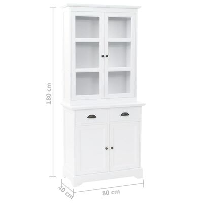 vidaXL Βιτρίνα Σαλονιού με 4 Πόρτες 80x40x180 εκ. MDF και Ξύλο Πεύκου