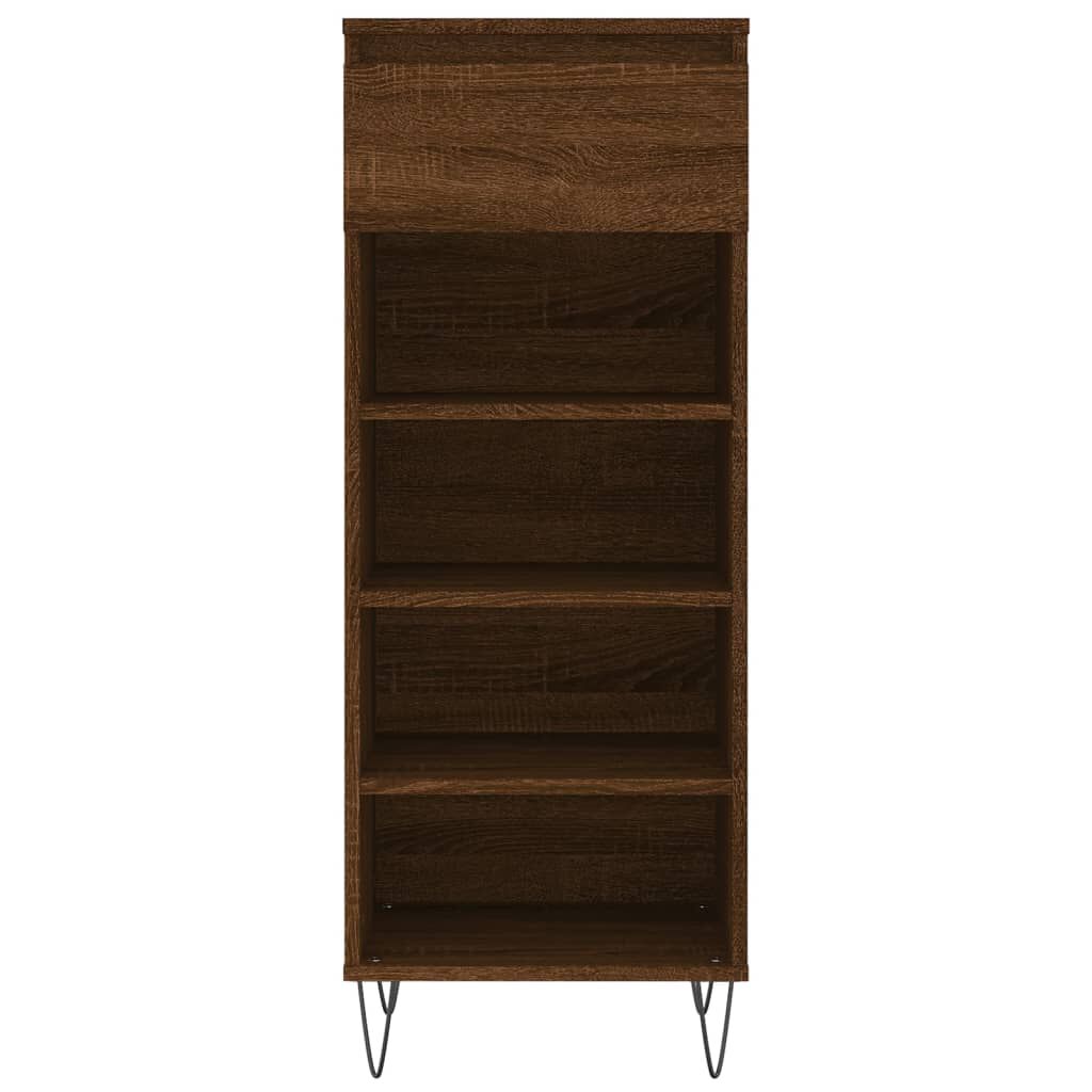 vidaXL Παπουτσοθήκη Καφέ Δρυς 40x36x105 εκ. από Επεξεργασμένο Ξύλο