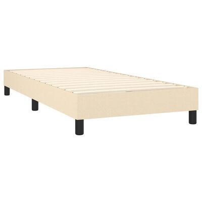 vidaXL Πλαίσιο Κρεβατιού Boxspring Κρεμ 90 x 200 εκ. Υφασμάτινο