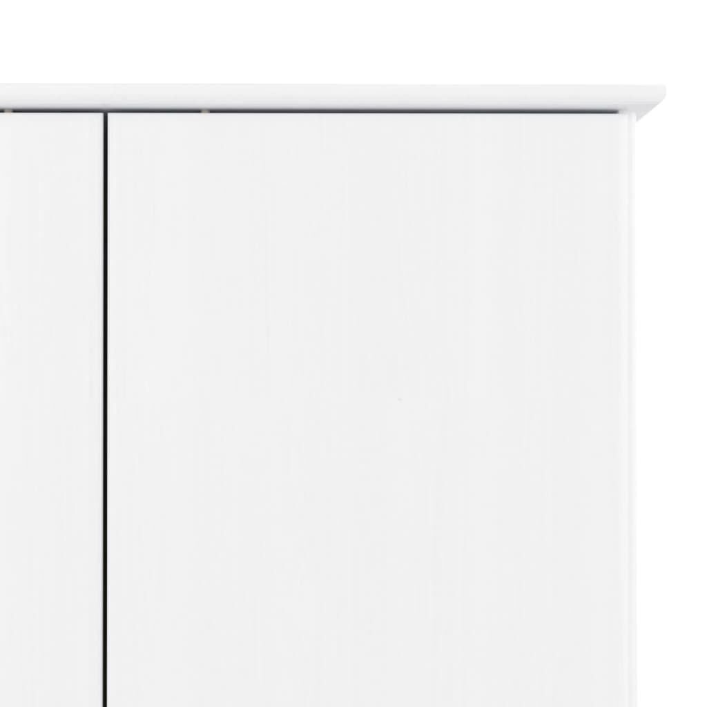 vidaXL Ντουλάπα ALTA Λευκή 90 x 55 x 170 εκ. από Μασίφ Ξύλο Πεύκου