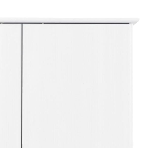 vidaXL Ντουλάπα ALTA Λευκή 90 x 55 x 170 εκ. από Μασίφ Ξύλο Πεύκου