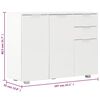 vidaXL Μπουφές Γυαλιστερός Λευκός 107x35x80,5 εκ.