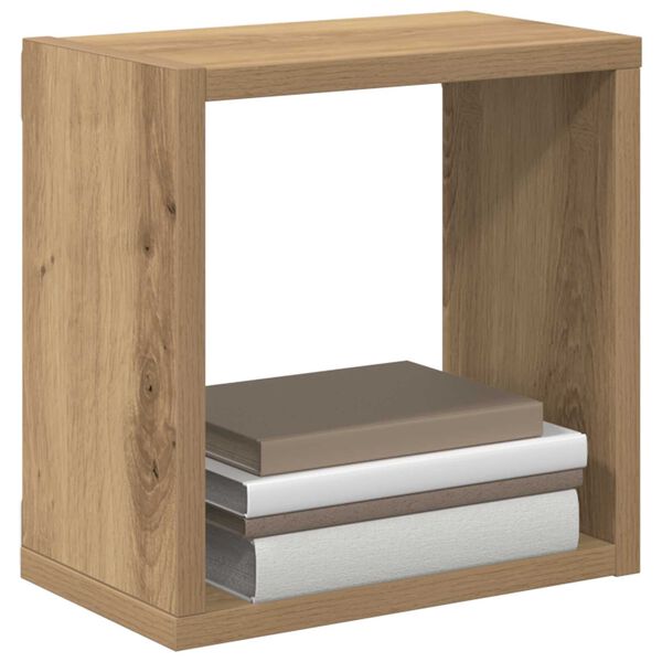 vidaXL Ράφια Τοίχου με ράφι 4 pcs Χειροποίητη δρυς 26 x 15 x 26 cm