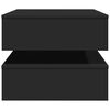 vidaXL Τραπεζάκι Σαλονιού με LED Μαύρο 90 x 50 x 40 εκ.