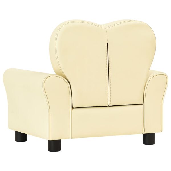 vidaXL Καναπεδάκι Παιδικό Λευκό από Συνθετικό Δέρμα