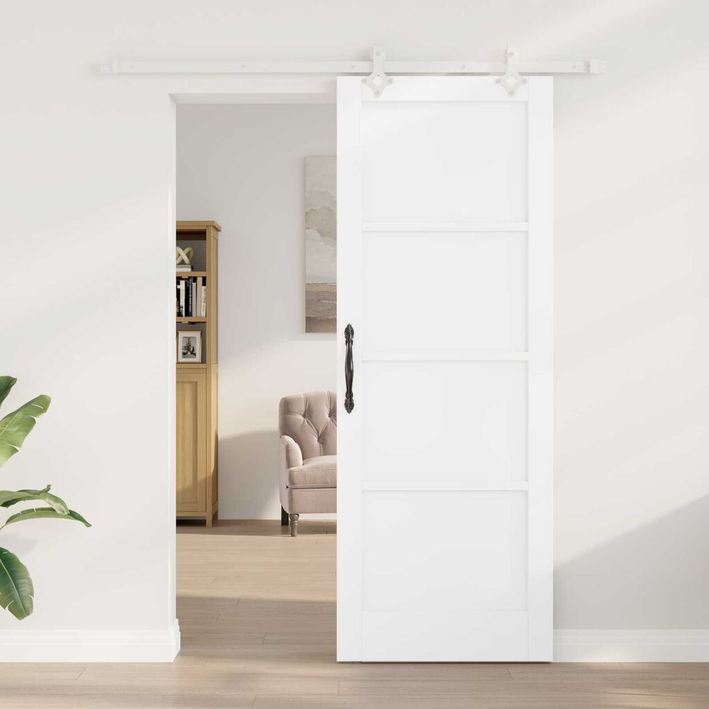 vidaXL Συρόμενη Πόρτα Λευκό 78 x 211 εκ