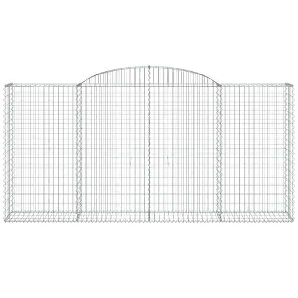 vidaXL Συρματοκιβώτια Τοξωτά 2 τεμ. 300x50x140/160 εκ. Γαλβαν. Ατσάλι