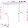 vidaXL Πάγκος Εργασίας Ορθογώνιος100x60x(73-99,5)εκ Μασίφ Ξύλο Ακακίας