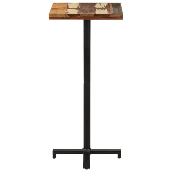 vidaXL Τραπέζι Bistro Τετράγωνο 50x50x110 εκ. Μασίφ Ανακυκλωμένο Ξύλο