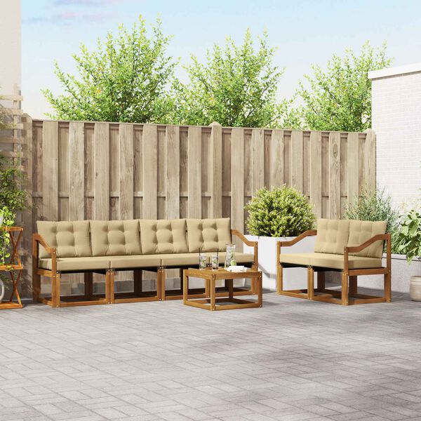 vidaXL &Sigma;&epsilon;&iota;&rho;ά &Kappa;&alpha;&nu;&alpha;&pi;έ &Epsilon;&xi;&omega;&tau;&epsilon;&rho;&iota;&kappa;&omicron;ύ &mu;&epsilon; &mu;&alpha;&xi;&iota;&lambda;ά&rho;&iota; 7 pcs &Phi;&upsilon;&sigma;&iota;&kappa;ό &kappa;&alpha;&iota; &Mu;&pi;&epsilon;&zeta;