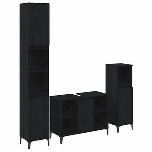 vidaXL &Sigma;&epsilon;&tau; &Epsilon;&pi;ί&pi;&lambda;&omega;&nu; &Mu;&pi;ά&nu;&iota;&omicron;&upsilon; &mu;&epsilon; &rho;ά&phi;&iota; 3 pcs &Mu;&alpha;ύ&rho;&eta; &delta;&rho;&upsilon;&sigmaf; &Epsilon;&pi;&epsilon;&xi;&epsilon;&rho;&gamma;&alpha;&sigma;&mu;έ&nu;&omicron; &xi;ύ&lambda;&omicron;