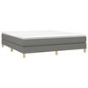 vidaXL Κρεβάτι Boxspring με Στρώμα Σκούρο Γκρι 160x200 εκ Υφασμάτινο