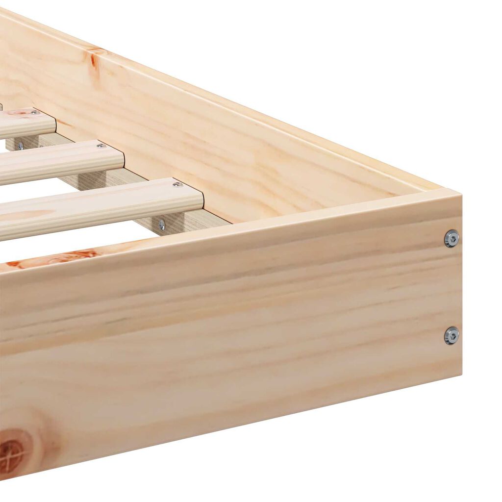 vidaXL Σκελετός Κρεβατιού Καφέ 100 x 210 cm Μασίφ ξύλο πεύκου