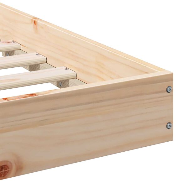 vidaXL Σκελετός Κρεβατιού Καφέ 100 x 210 cm Μασίφ ξύλο πεύκου