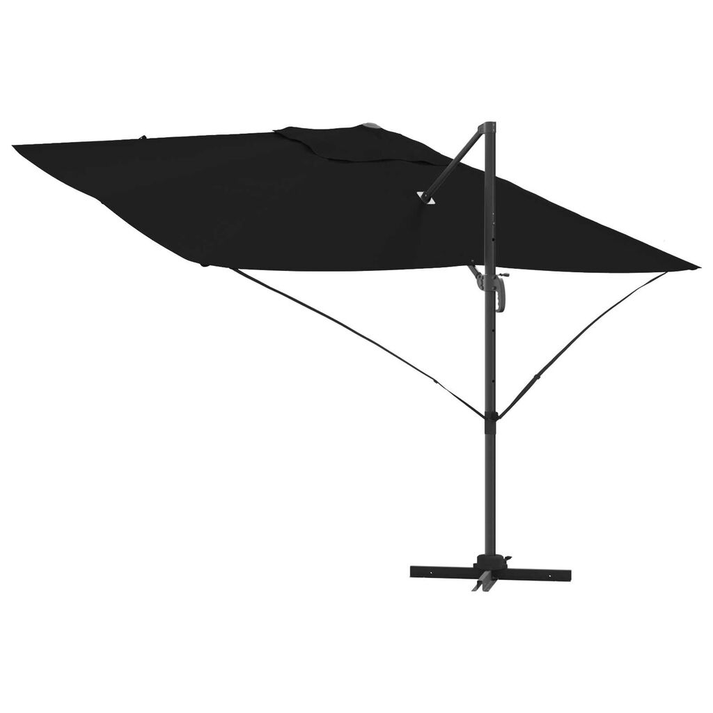 vidaXL Μαύρη Ανεμοτραπέζια Roma 352x251x260 εκ Αλουμίνιο