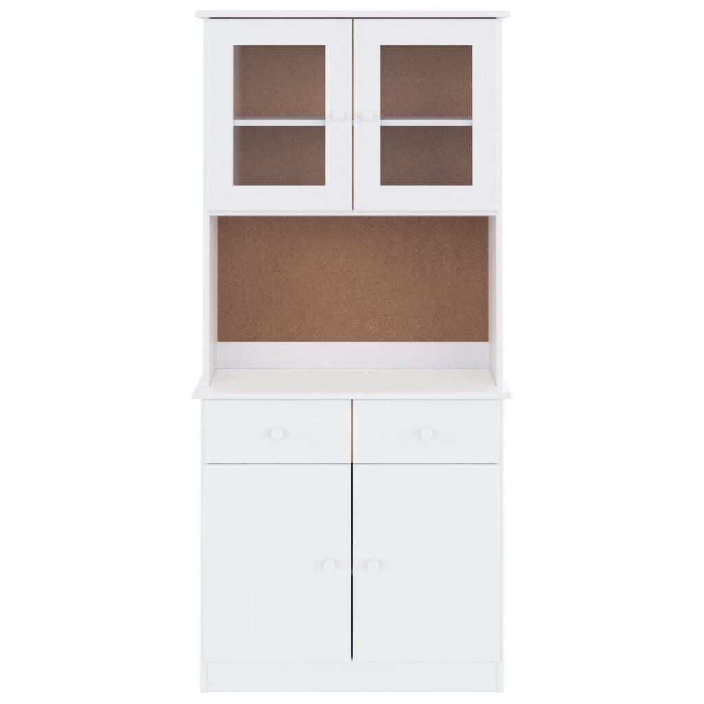 vidaXL Ντουλάπι ALTA Λευκό 77 x 35 x 165 εκ. από Μασίφ Ξύλο Πεύκου