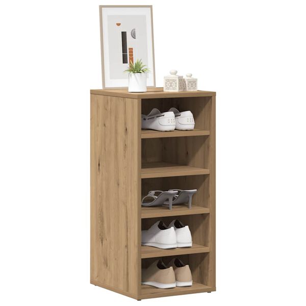 vidaXL Παπουτσοθήκη Τεχνίτης Δρυς 32x35x70 εκ. από Επεξεργασμένο Ξύλο