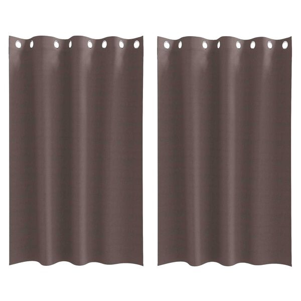 vidaXL Κουρτίνες 2 pcs Σκούρο καφέ Σκούρο καφέ 175 x 140 εκ.