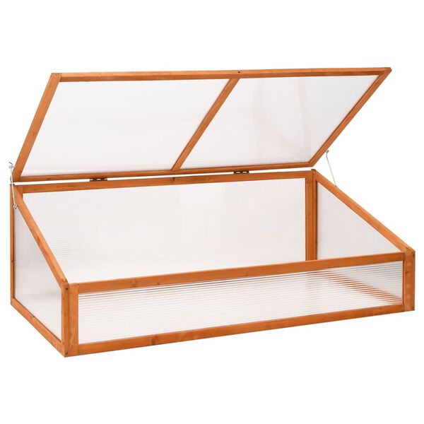 vidaXL Θερμοκήπιο Πορτοκαλί 110 x 58,5 x 39 εκ. από Ξύλο Ελάτης