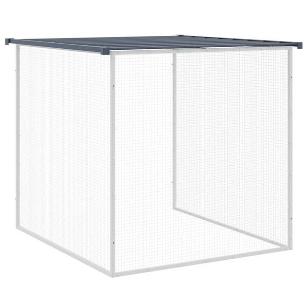 vidaXL Κοτέτσι - Κλουβί με Στέγη Ανθρακί 403x98x90 εκ. Γαλβαν. Ατσάλι