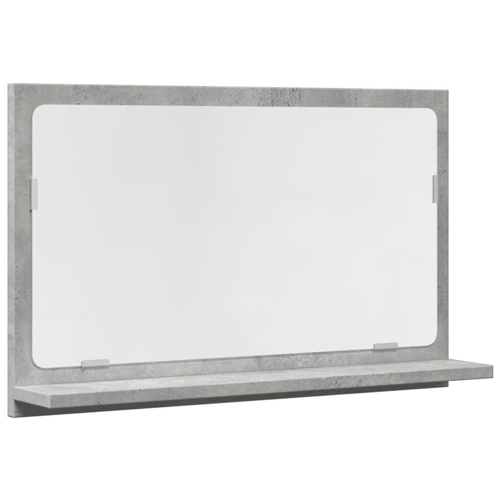 vidaXL Καθρέφτης Μπάνιου Γκρι Σκυροδέματος 60x11x37 εκ. Επεξ. Ξύλο