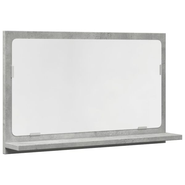 vidaXL Καθρέφτης Μπάνιου Γκρι Σκυροδέματος 60x11x37 εκ. Επεξ. Ξύλο