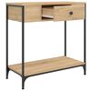 vidaXL Τραπέζι Κονσόλα Sonoma Δρυς 75x34,5x75 εκ. Επεξεργασμένο Ξύλο