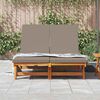 vidaXL Ξαπλώστρα 2-πρόσωπο Καφέ 125 x 200 x 84 εκ. Μασίφ ξύλο ακακίας