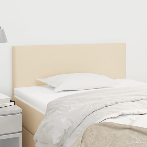 vidaXL Κεφαλάρι Κρεβατιού Κρεμ 100x5x78/88 εκ. Υφασμάτινο