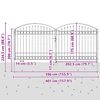 vidaXL Πύλη Φράχτη Άλλο Γκρι 400 x 175 cm Ατσάλι