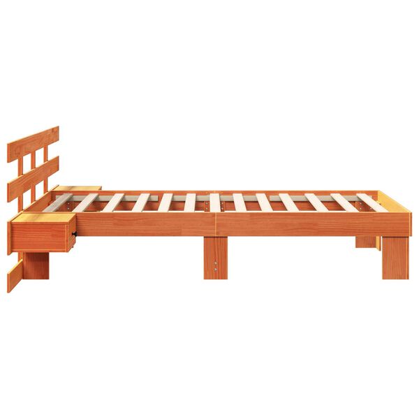 vidaXL Σκελετός Κρεβατιού Καφέ κεριού 75 x 190 cm Συμπαγές ξύλο πεύκου