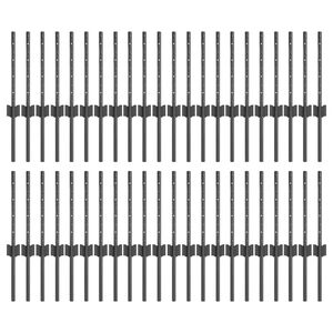 vidaXL Πό posts φράχτη 44 pcs Γκρι 80 cm Ατσάλι