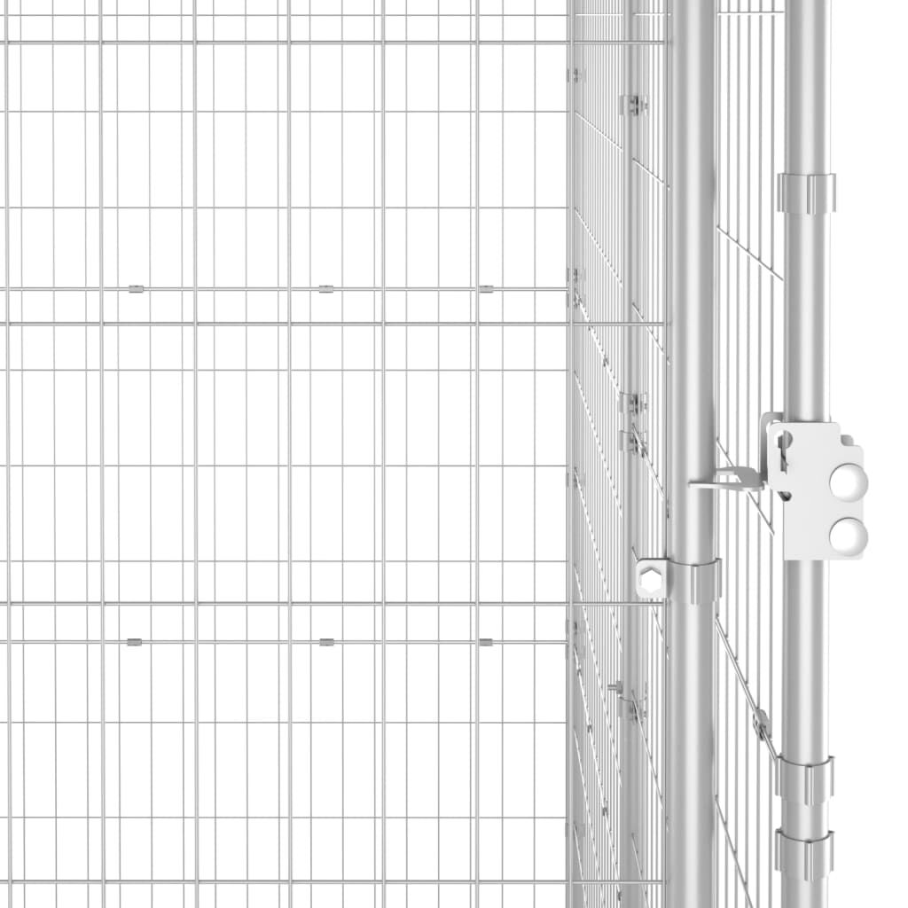 vidaXL Κλουβί Σκύλου Εξωτερικού Χώρου 16,94 μ² από Γαλβανισμένο Χάλυβα